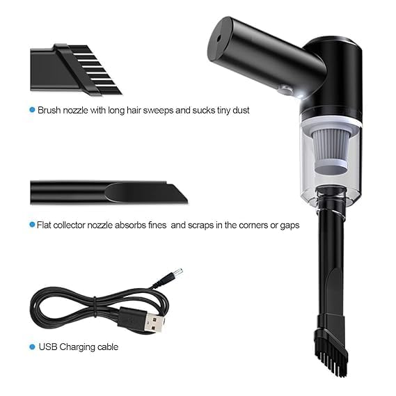High Power 3-in-1 Wireless Portable Car & Home Vacuum Cleaner (Rechargeable)