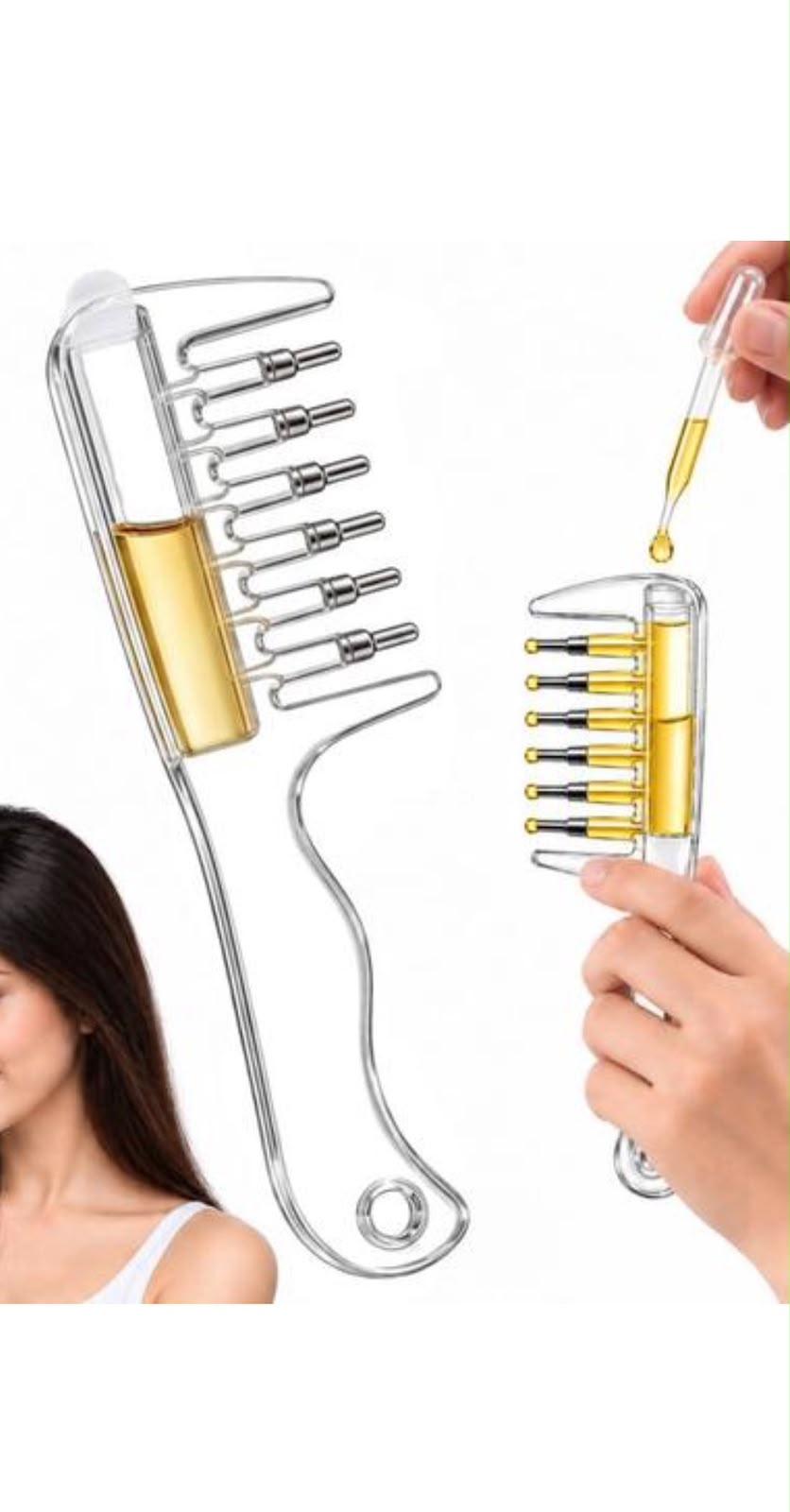 Scalp Oil Applicator & Mssager Comb